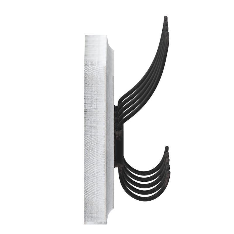 Wall Mounted Storage Rack with Upper Shelf and Storage Hooks