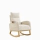 preview thumbnail 42 of 48, Modern Tufted Accent Rocking Chair, Upholstered Nursery Glider Rocker with High Backrest for Baby and Kids