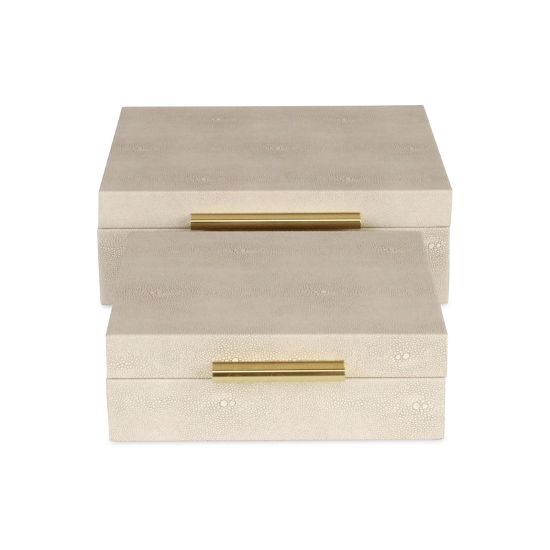Lusan Black Vinyl Decorative Box Set