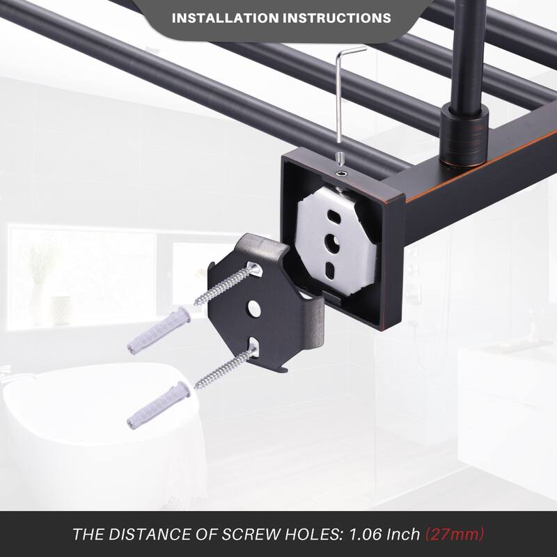 Two Towel Holders Wall mounted Towel Rack