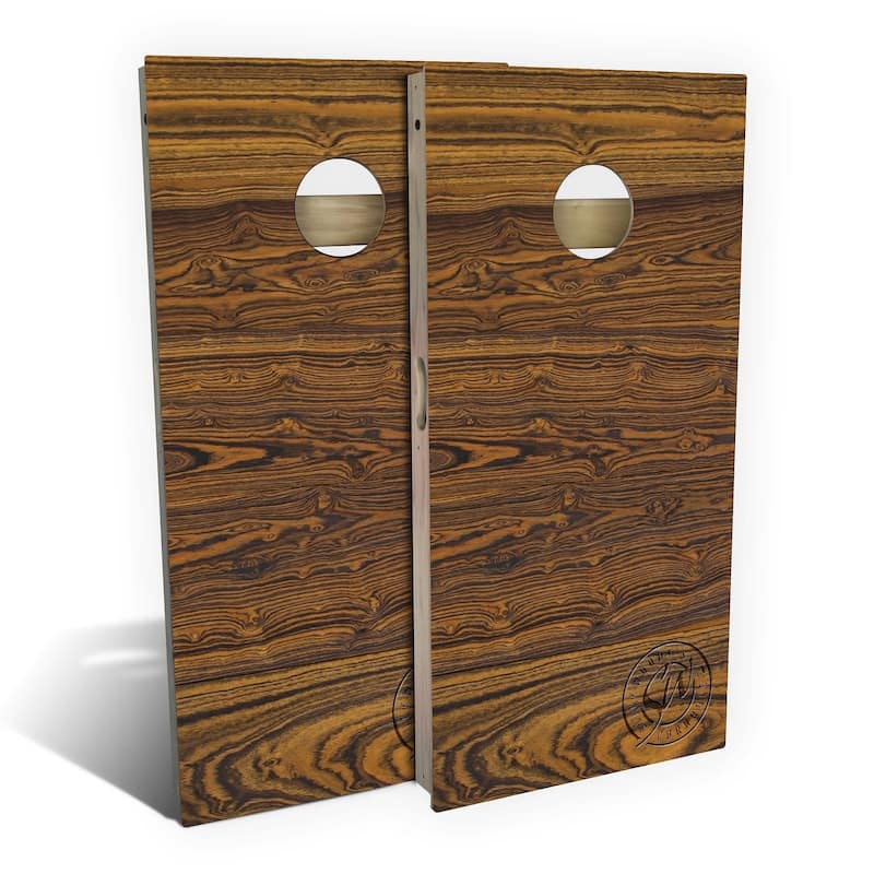 Bocote Outdoor Cornhole Board Set - Backyard 2x4 - Include Carrying Case