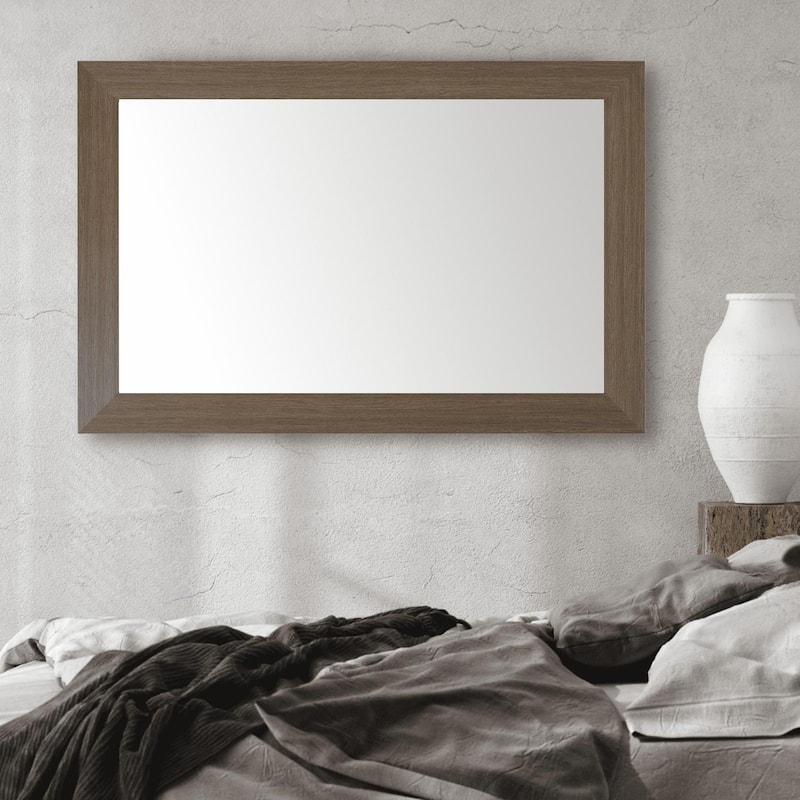 Frame My Mirror Grey Oak Framed Wall Mirror, Pendleton Design