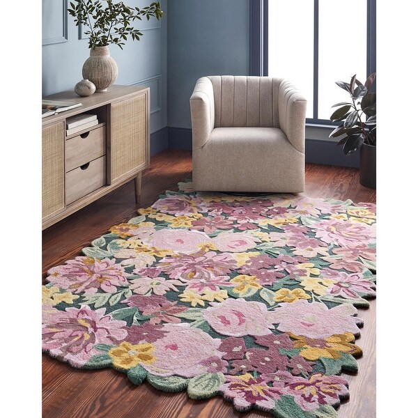 Marisela Coastal Floral and Botanical Area Rug - Bed Bath & Beyond