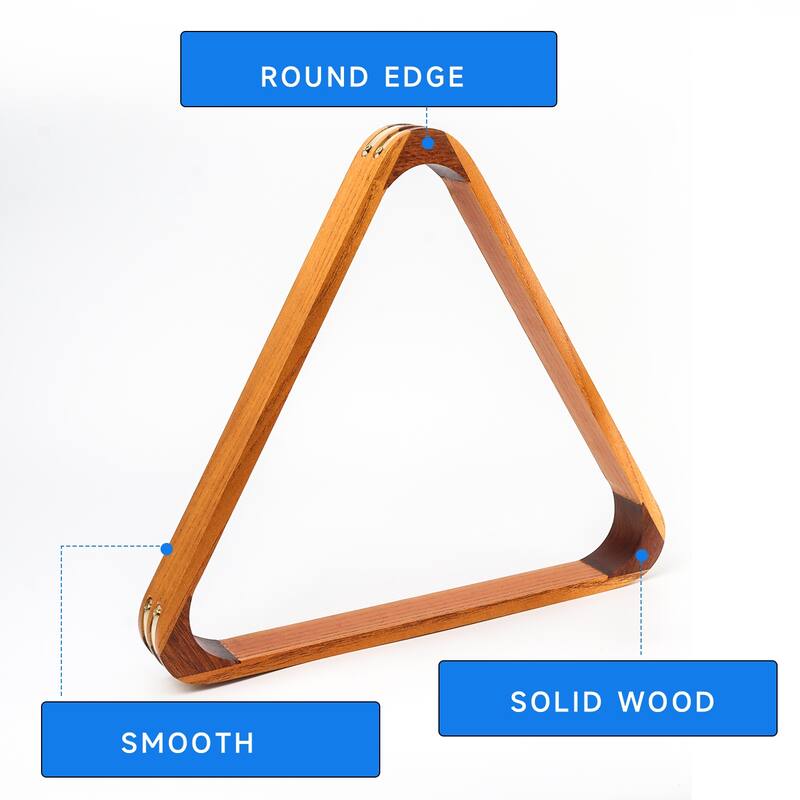 GSE™ 2-Tone Oak Solid Wood Billiard 8-Ball Triangle/9-Ball Diamond Pool Ball Racks for 2-1/4" Pool Balls