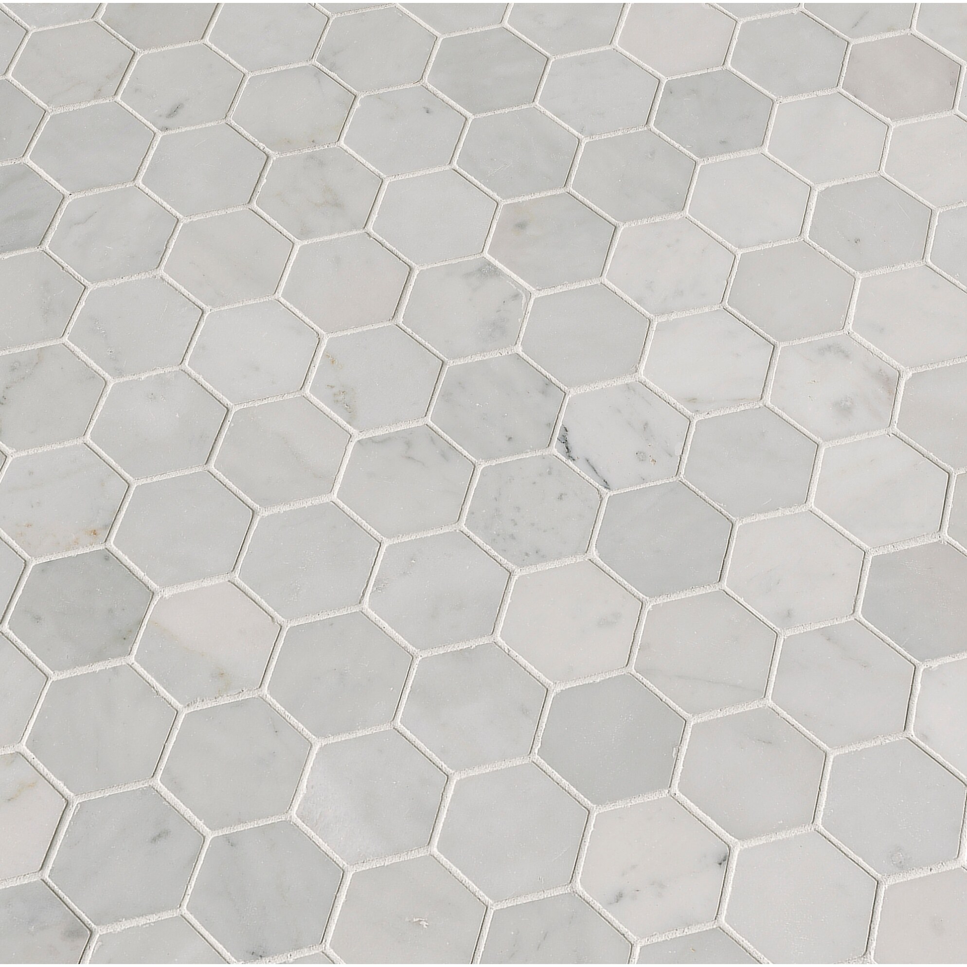 MSI SMOT-30HEXP Carrara White - 30" x 30" Hexagon Mosaic Tile - Polished - Gray MSI SMOT-30HEXP Carrara White - 30" x 30" Hexagon Mosaic Tile - Polished - Gray