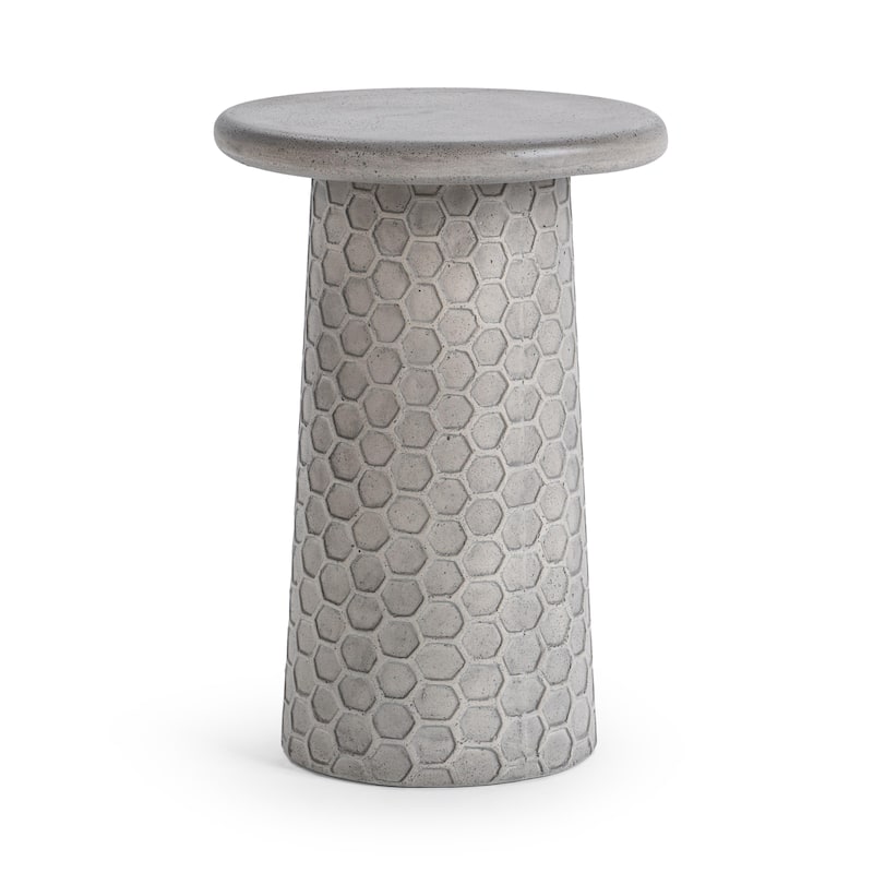 Classic Home Delaine Outdoor Concrete Accent Table - 14W x 14D x 20H