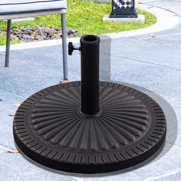 Bonosuki 31lb Patio Resin Free Standing Umbrella Base, Antique Brown - 19.3. Opens flyout.