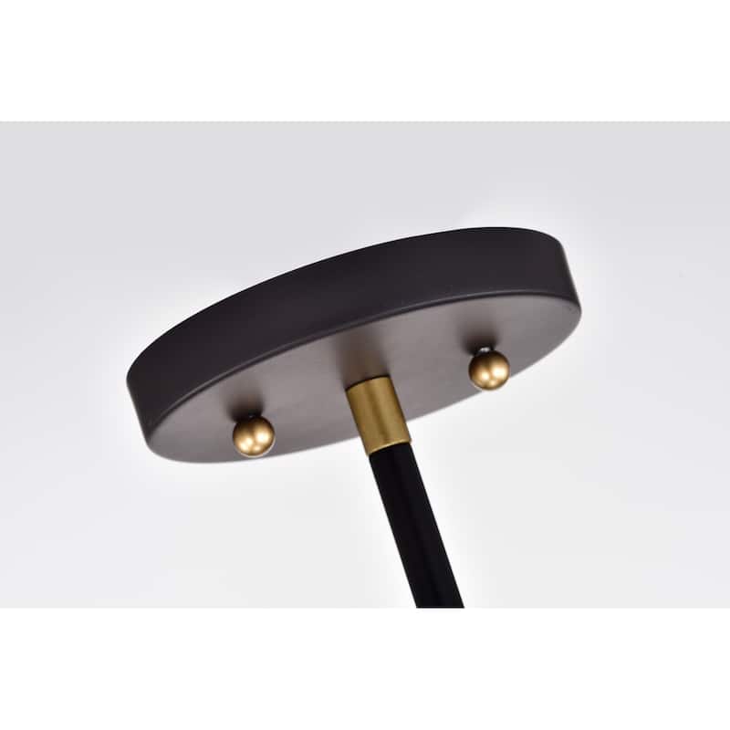 Chandelier Matte Linear Black Gold Light