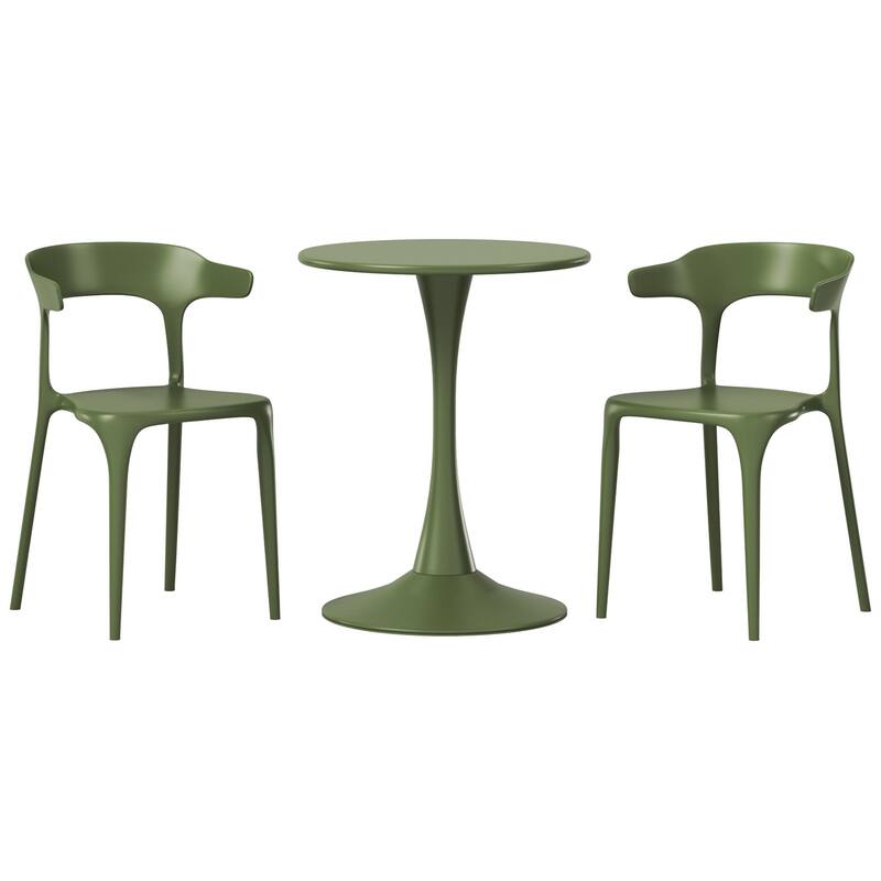 Frond and Form 2-Person Outdoor Round Dining Set