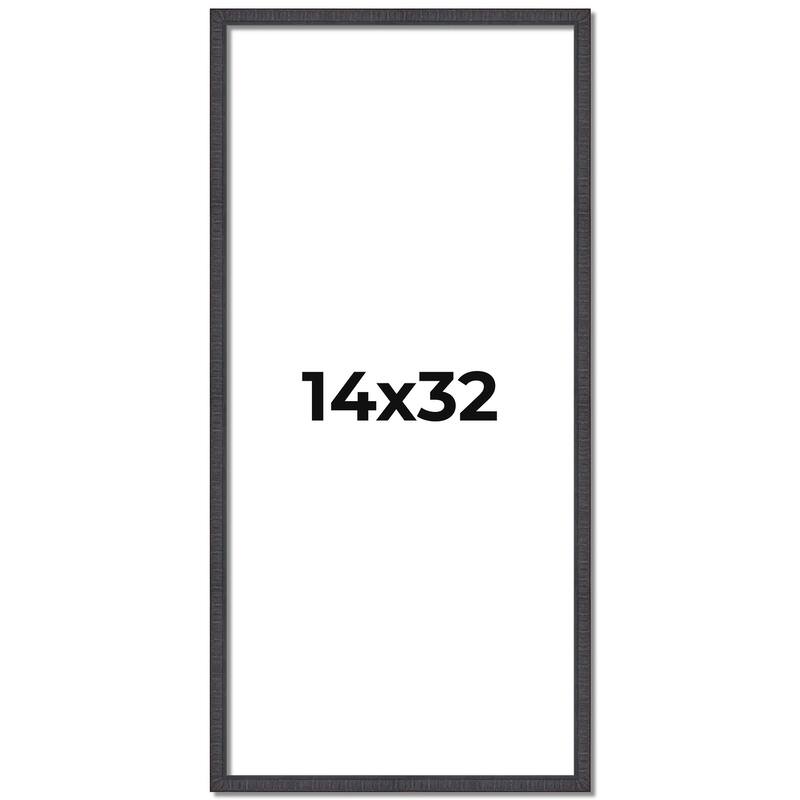 14x32 Frame Brown Solid Wood Picture Frame - Complete Modern Photo