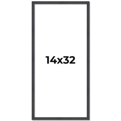 14x32 Frame Brown Solid Wood Picture Frame - Complete Modern Photo