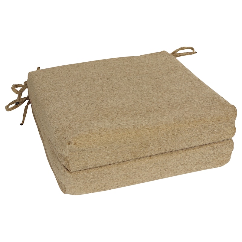 20-inch by 19-inch Jacquard Chenille Chair Cushion - 20 x 19 - Hawthorne Multi - Set of 2