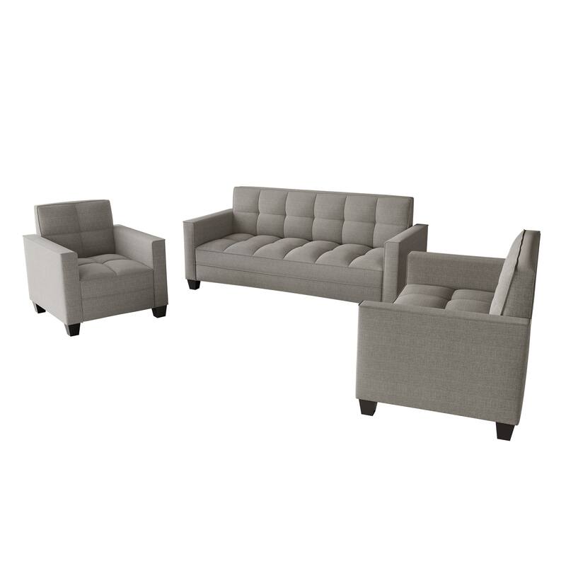 CraftPorch 3 Pieces Classic Dining Set - Grey - 3 Piece