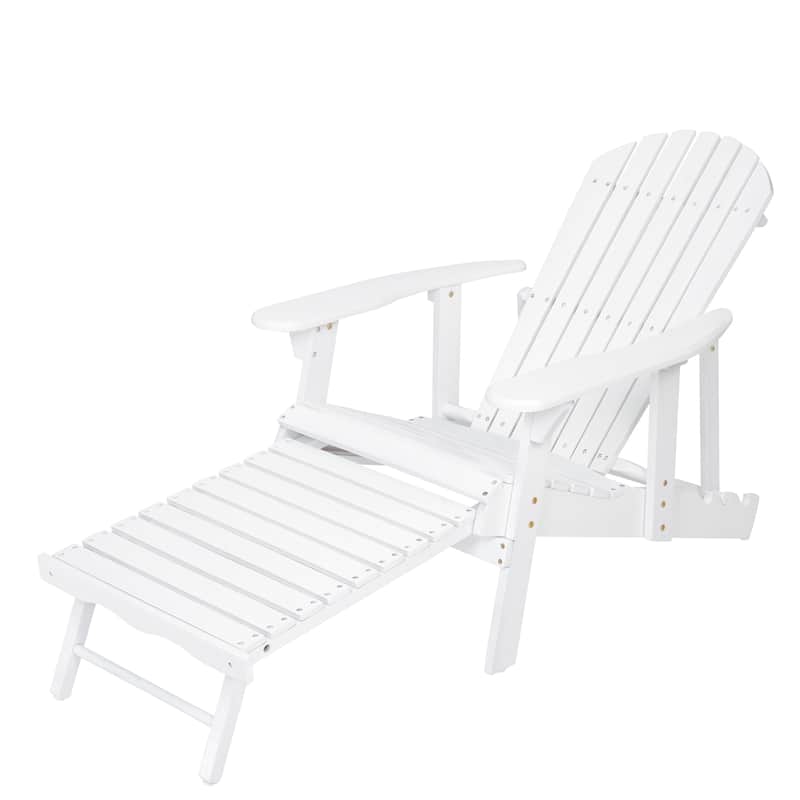 Wood Folding Adirondack Chair Patio Chair with Armrests, Modern Reception Chair Side Chair Leisure Chair