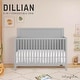 preview thumbnail 2 of 3, Dream On Me Dillian 5-in-1 Convertible Crib, JPMA & Greenguard Gold Certified - Pebble Grey