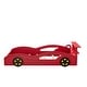 preview thumbnail 5 of 19, Vibrant Race Car Bed for Teens - Car-Shaped Twin Size Platform Bed with Storage Rack, Safety Rails, and Easy Assembly
