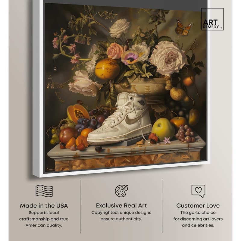 Classical Still Life Sneaker Canvas by Art Remedy