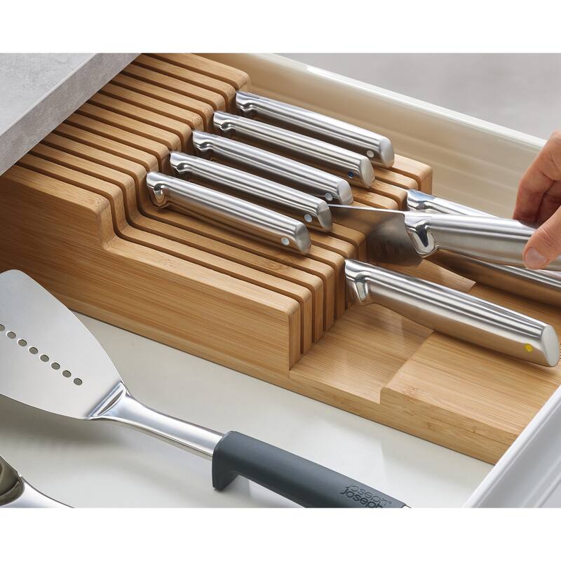 Joseph Joseph DrawerStore Bamboo 2-tier Knife Organizer