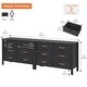 preview thumbnail 3 of 4, Wood Dresser for Bedroom with Fabric Drawer, Classic Storage Organizer