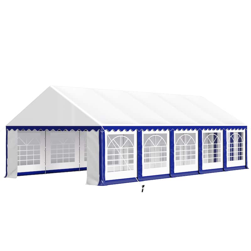 16'X32' Party Tent Heavy Duty Wedding Party Tent Outdoor Patio Tent Outdoor Gazebo Event Shelter Canopy with Carry Bags