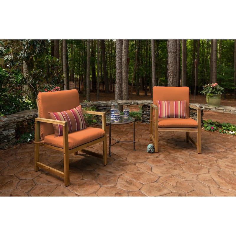 Sunbrella 20x13 Striped Outdoor Lumbar Throw Pillow