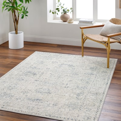 Livabliss Calhoun Vintage Medallion Washable Area Rug