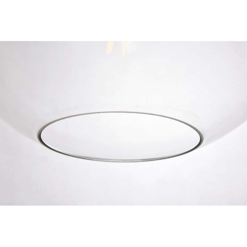 Placido Collection Pendant D15.7 H16.5 Lt:1 Black and Clear Finish