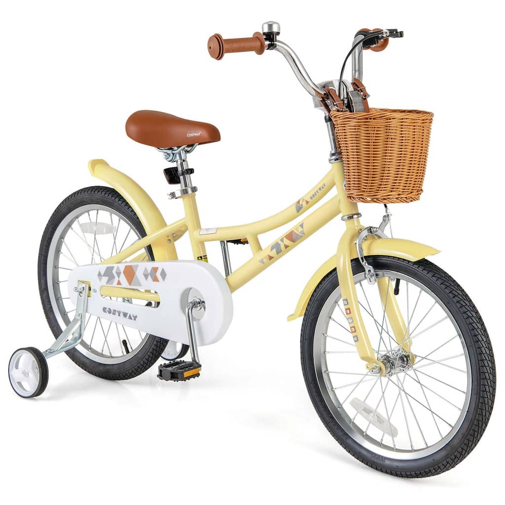 Costway 12"/14"/16"/18" Kids Bike with Height Adjustable Handlebar - See Details
