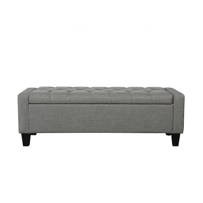 Porthos Home Wren Fabric Button Tufted Storage Bench