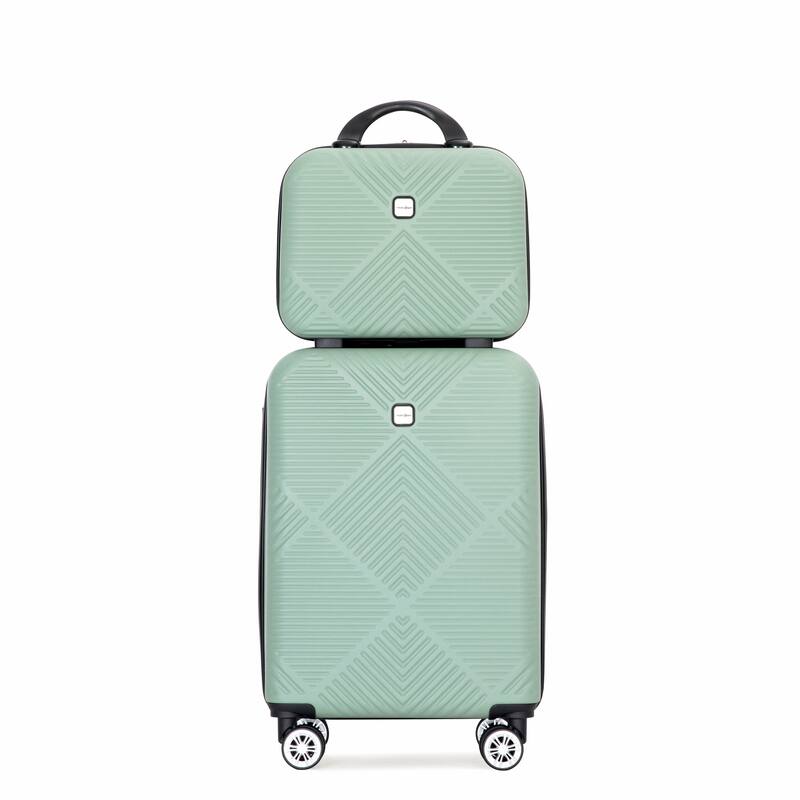 20/14" Spinner Wheels Luggage Sets 2 Piece Lightweight Suitcase Sets, Carry On Trunks Sets