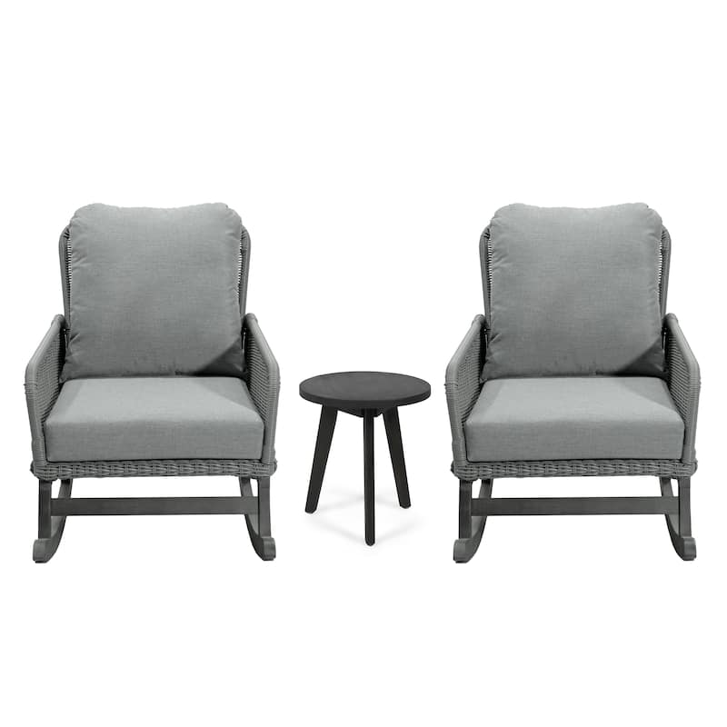 Christopher Knight Home - Outdoor Seating Set PE Rattan Rocking Chair