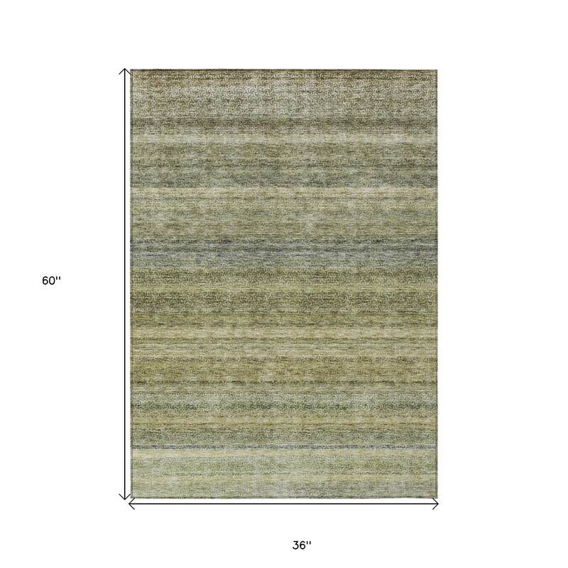 HomeRoots Striped Transitional Rectangle Outdoor Rug