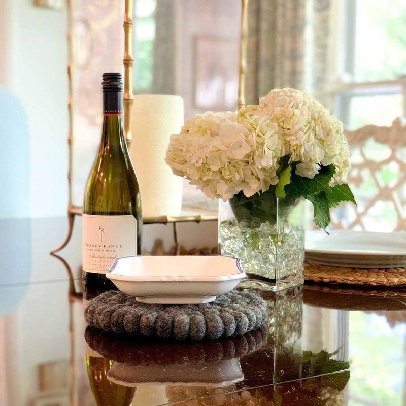 The Curated Nomad Southard Neutral Felt Ball Trivet