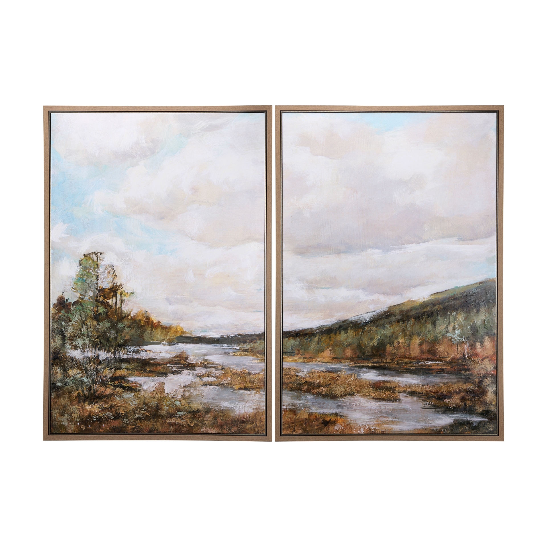 Mercana River Valley (Set of 2) (43 x 63) Framed Canvas Art Print