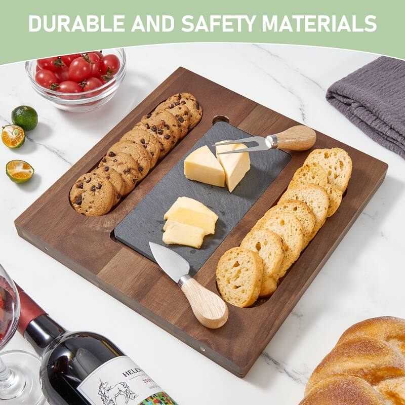 (27.6" X 11") Magnetic Extra Large Cheese Board Set with Charcuterie Boards And Knife set