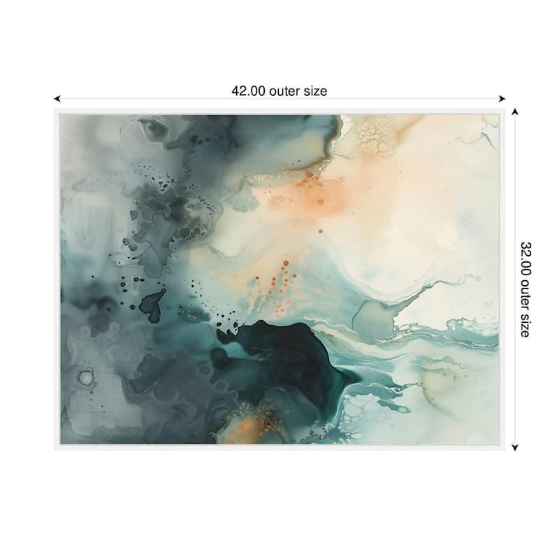 Kate and Laurel Sylvie Ethereal Ink I Framed Canvas by Amy Lighthall