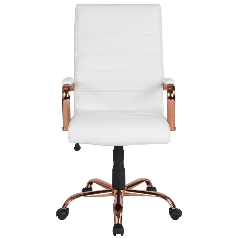 High Back LeatherSoft Executive Swivel Office Chair with Chrome Base
