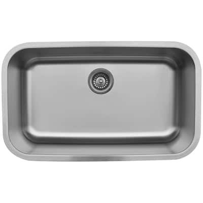 Karran USA U-3018 U Series 30-1/2" Undermount Single Basin Stainless