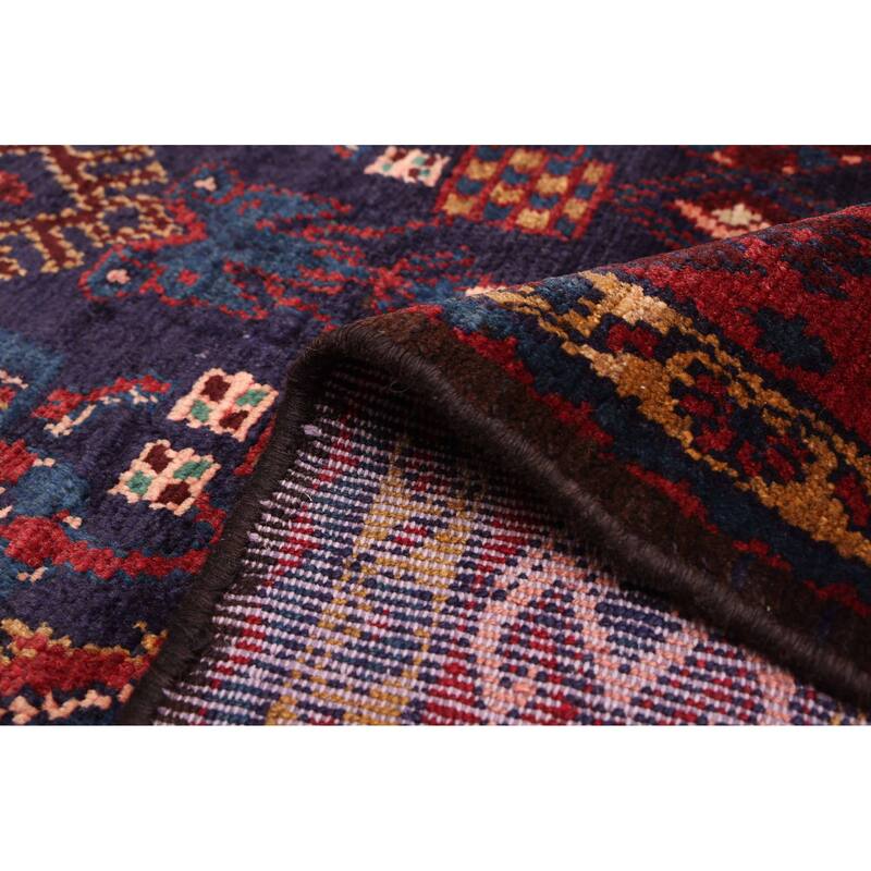 ECARPETGALLERY Hand-knotted Andelz Dark Navy Wool Rug - 4'1 x 10'2