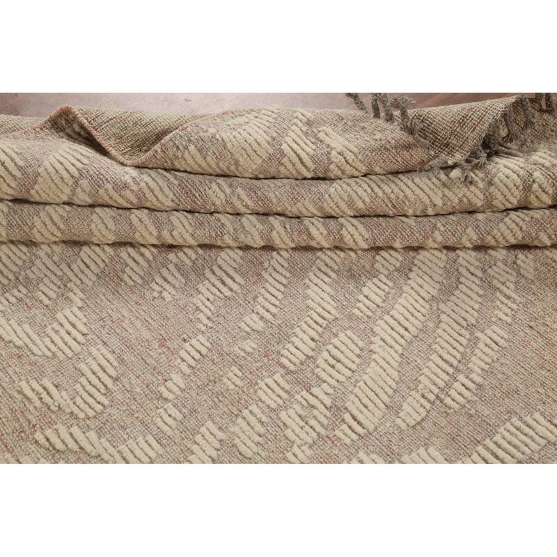 Moroccan Abstract Area Rug Handmade Wool Carpet - 7'11"x 9'7"