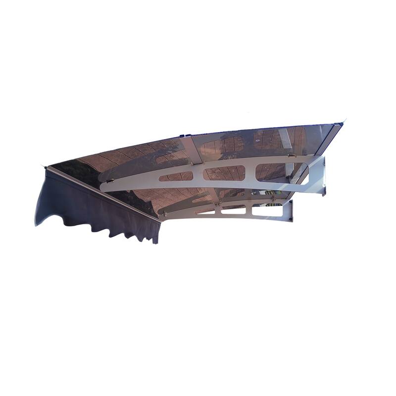 59x34 Inch Door Window Awning with Polycarbonate Roof and Aluminum Brackets