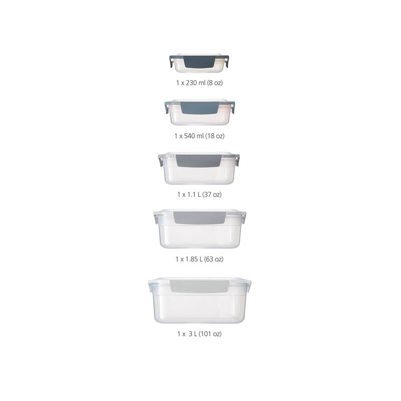 Joseph Joseph Nest Lock 10-piece Food Storage Container Set, BPA Free