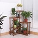 preview thumbnail 2 of 6, 6 Tiers Corner Wooden Plant Stand Shelf Garden Patio Flowers Holder