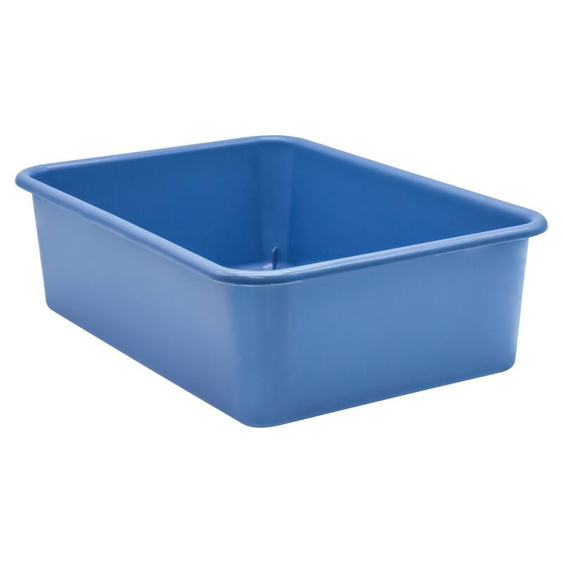 Teacher Created Resources Slate Blue Large Plastic Storage Bin, Pack of 3