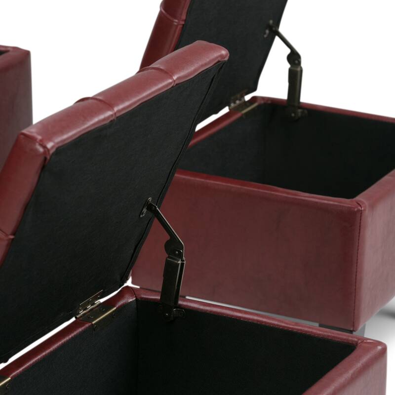 WYNDENHALL Lancaster 44 inch Wide Contemporary Rectangle Storage Ottoman