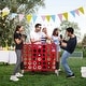 preview thumbnail 8 of 8, Gymax Jumbo 4-to-Score Game Set Giant 4 in A Row Kids Adults w/ 42