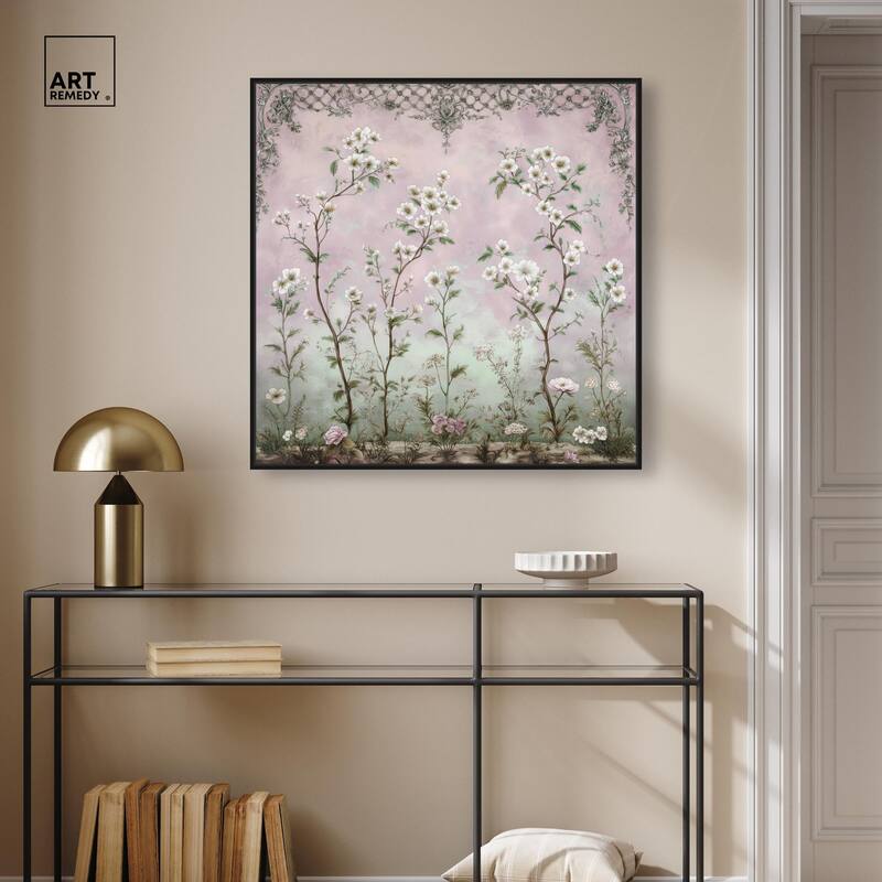 Floral Frieze in Fade Canvas by Art Remedy