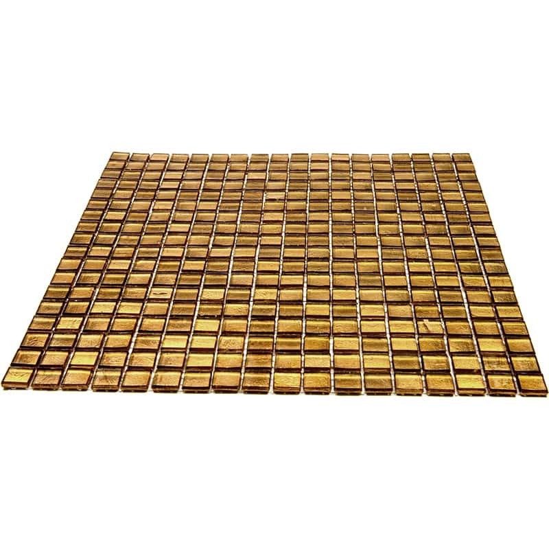 Apollo tile 12" x 12" Skosh Glossy Goldenrod Brown Glass Tile (18.69 sq ft/case) - 20 Pack