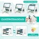 preview thumbnail 22 of 29, 3-In-1 Double Sided Magnetic Dry-Erase Board with Stool and Flipped Writing Desktop - 22" x 21.5" x 25"