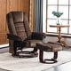 preview thumbnail 2 of 14, Mcombo Recliner Chair with Ottoman, Fabric Massage Swivel Chair